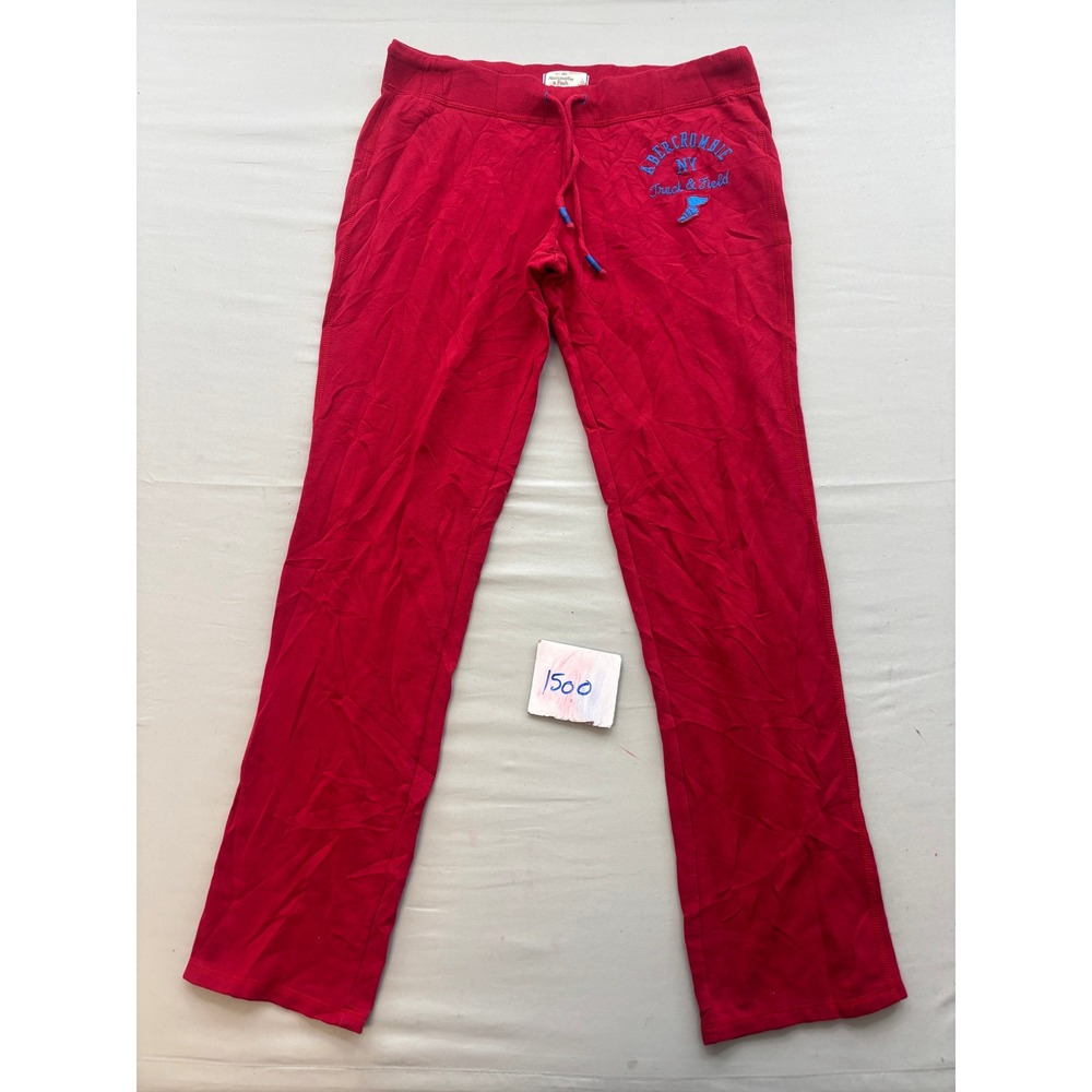 Abercrombie & Fitch Red Track & Field Graphic Sweatpants Drawstring Large